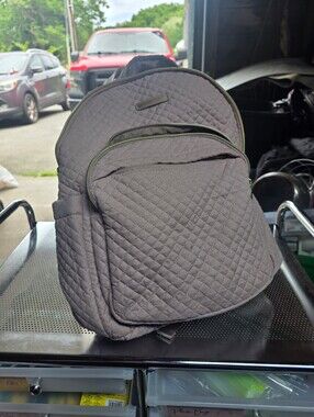 Quilted Gray Everyday Backpack - Unbranded